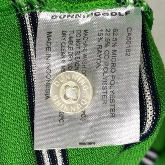 DUNNING GOLF Green Striped Athletic Shirt Mens Size XL - Picture 9 of 10